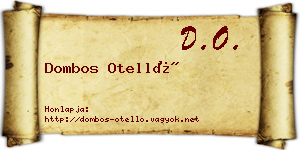 Dombos Otelló névjegykártya